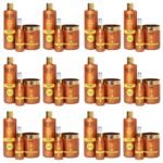 Lot de 12 Deby Hair Trio Soins Capillaires Sans Sulfate Lisa Indian - 12 x 1L