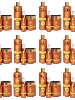 Deby Hair Lissage Indien 19 Lot de 12 Deby Hair Trio Soins Capillaires Sans Sulfate Lisa Indian - 12 x 1L