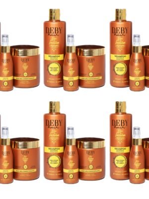 Deby Hair Lissage Indien 20 Lot de 6 Deby Hair Trio Soins Capillaires Sans Sulfate Lisa Indian - 6 x 1L