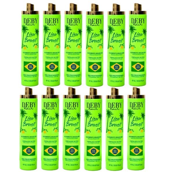 Lot de 12 Lissages Brésiliens Deby Hair Lisa Brasil - 12 x 1L