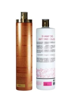 Deby Hair Lissage Indien 14 lissage indien 1L + shampooing anti-résidus 1L - back